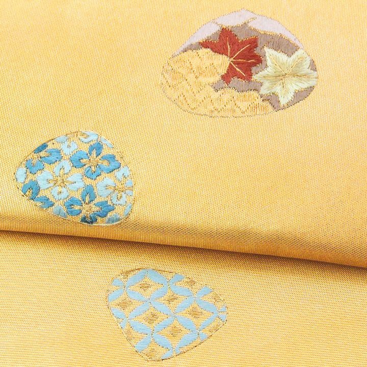 上品に華やぐ【蘇州刺繍】 大人気モチーフ【貝合わせ】 袋帯と同格の