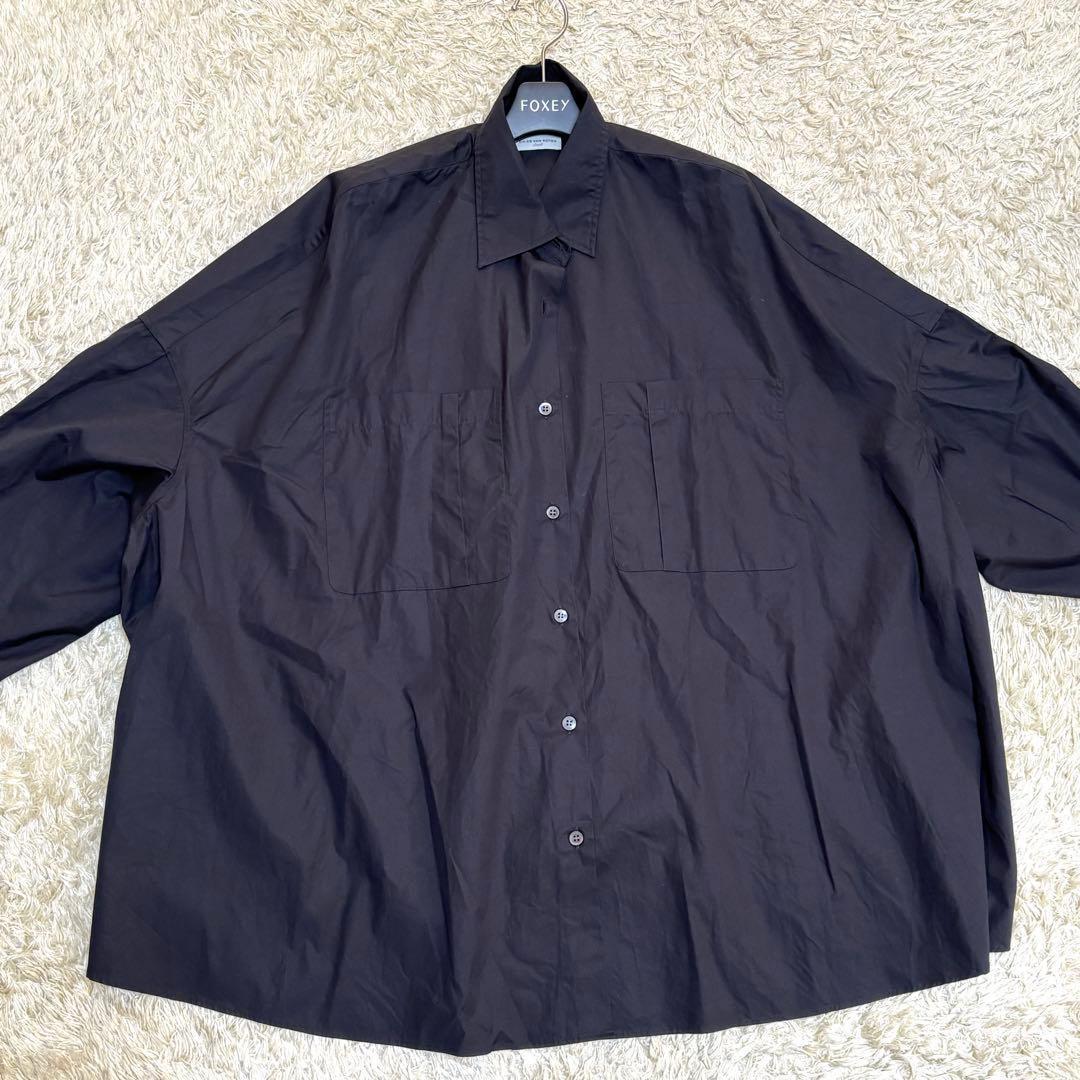 大きいサイズ　近年モデル　ドリスヴァンノッテン　ワイドシャツ　3L～4L　黒 DRIES VAN NOTEN（ドリス ヴァン ノッテン） Tシャツ HUIN フイオン