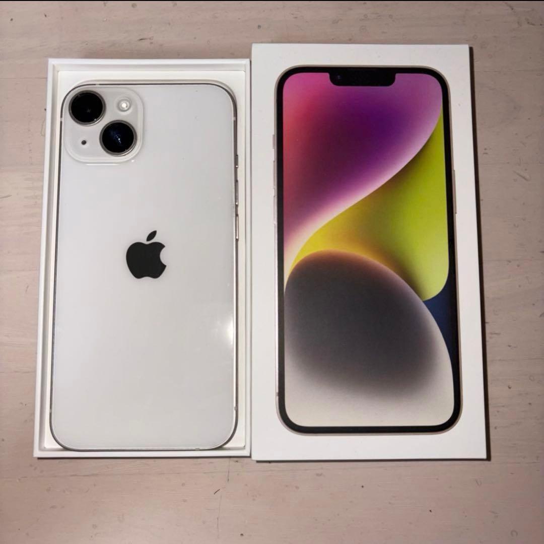 Apple iPhone 14 128GB ホワイト 本体 箱・充電ケーブル付き 空箱 充電ケーブル iPhone 14 スターライト 128 GB｜Yahoo!フリマ（旧