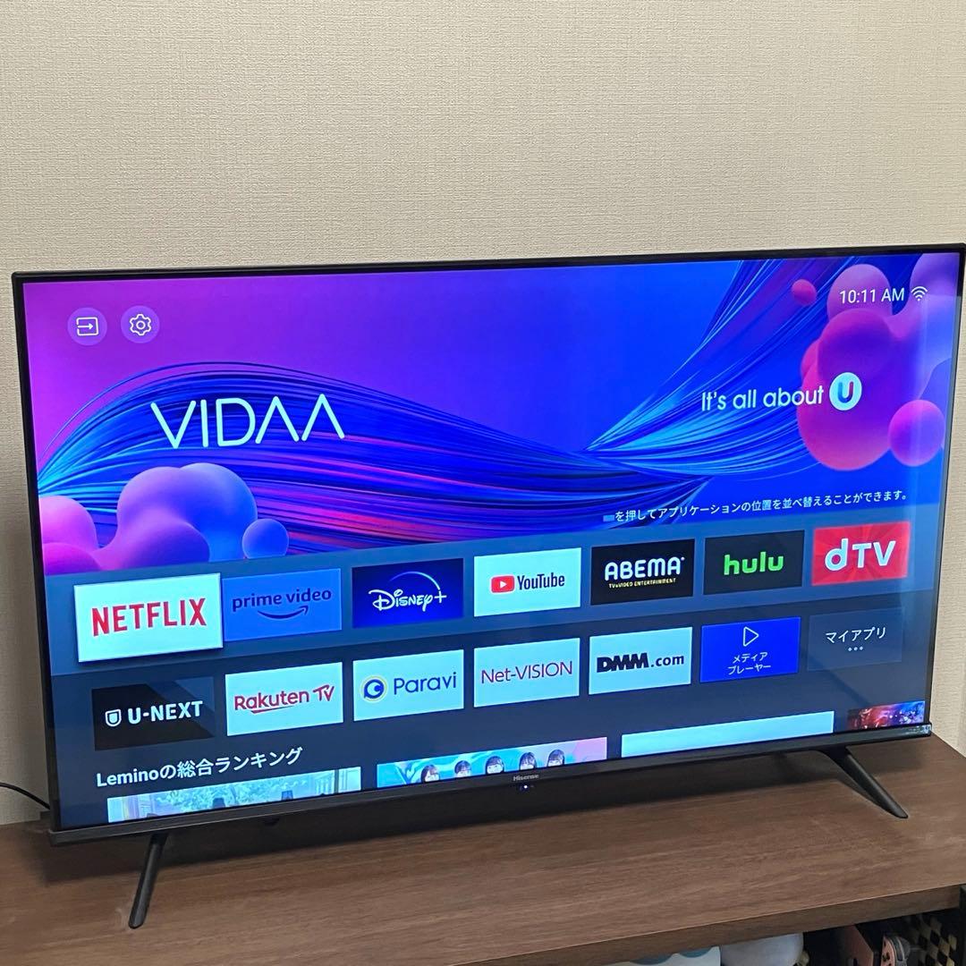 美品 ハイセンス 43V型 4K対応液晶テレビ 4Kチューナー内蔵 43E6G 液晶テレビ 43E6G [43V型 /4K対応 /BS・CS 4Kチューナー内蔵 /YouTube