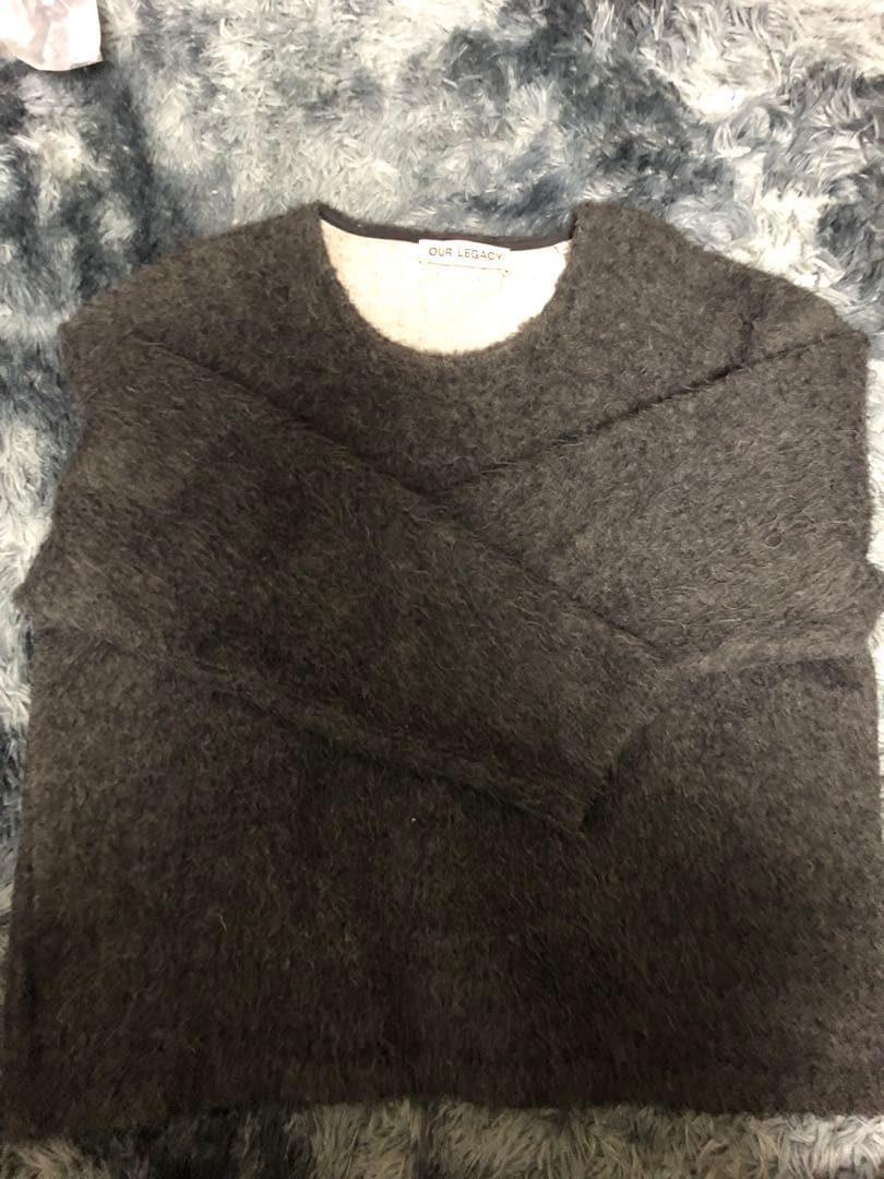 アワーレガシー　our legacy モヘアニット OUR LEGACY FULL ZIP HOOD GREY MOHAIR /アワーレガシー 23AW 48