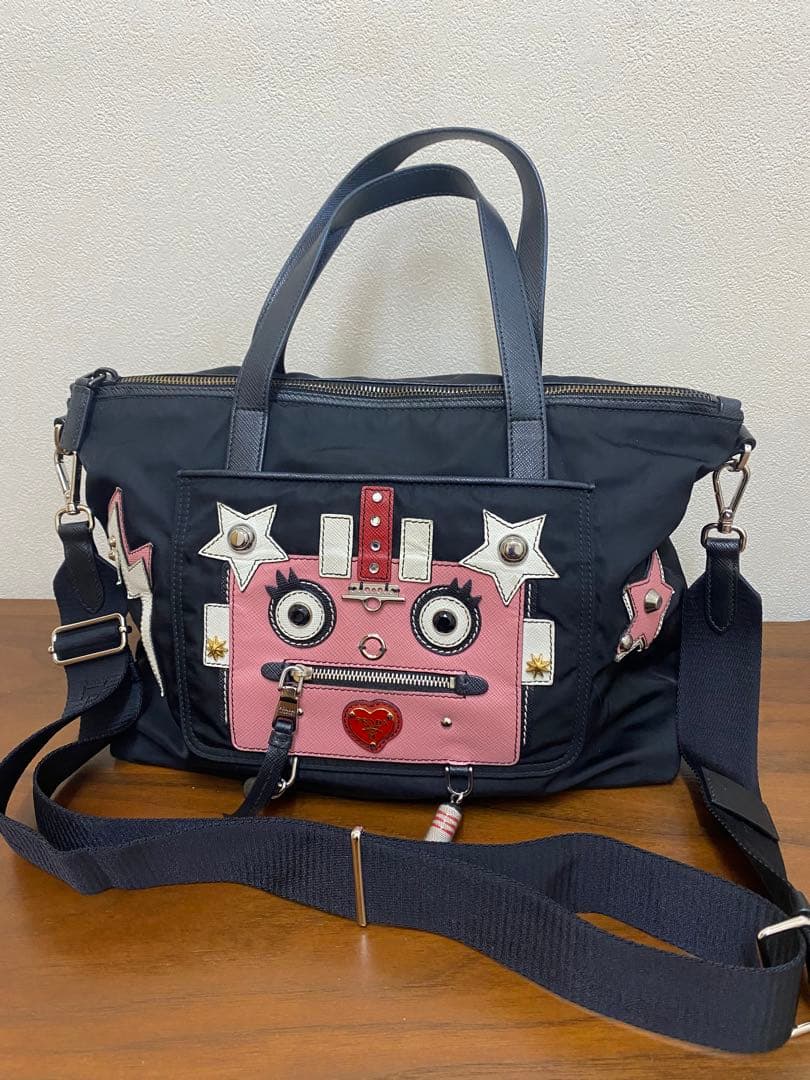 プラダ トートバッグ 2way サフィアーノ　ナイロン 黒 PRADA（プラダ） PRADA 2WAY バッグ ショルダーバッグ トートバッグ