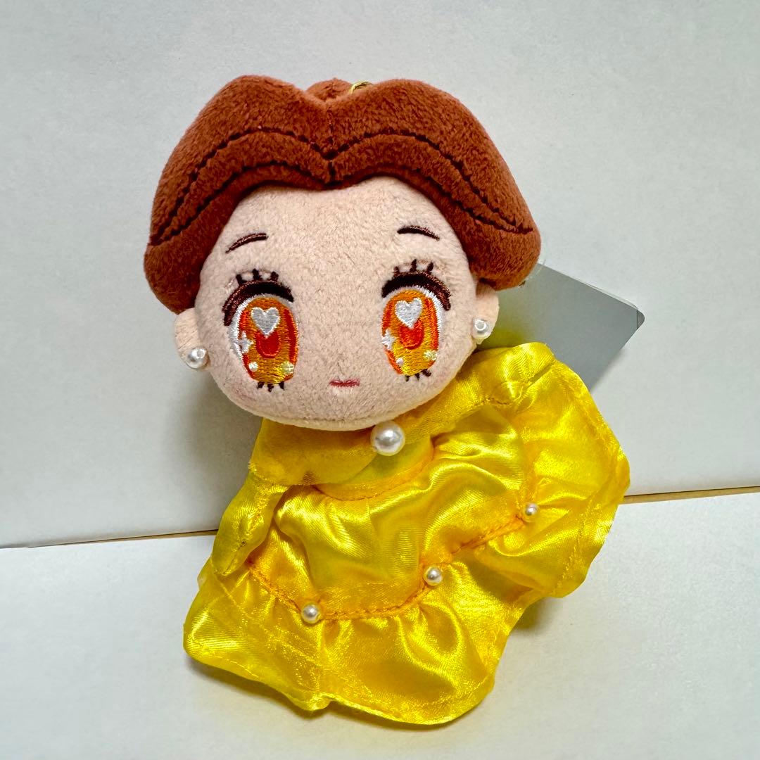 ディズニーストア Tiny ぬいぐるみ キーチェーン 美女と野獣 ベル 美女と野獣 ペア ぬいぐるみキーホルダー キーチェーン 2点 tiny