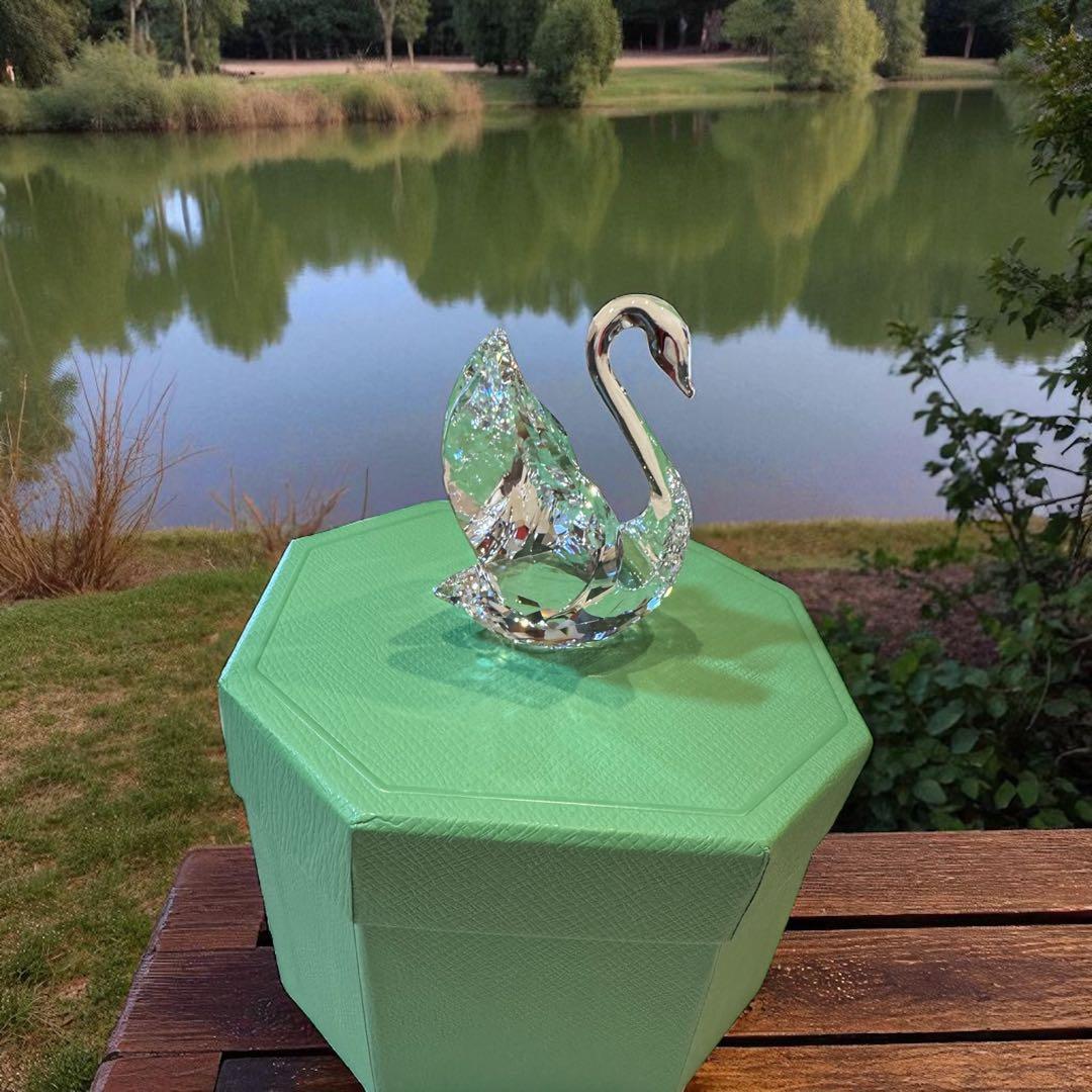 [美品]スワロフスキー SWAROVSKI クリスタル 白鳥 八角形ボックス付き Amazon.co.jp: [スワロフスキー] 置物 フィギュア クリスタル スワン