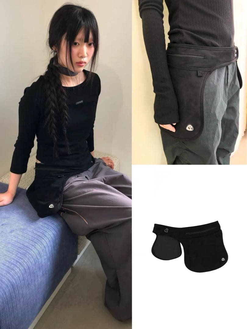 Coyseio SUEDE BELT BAG BROWN ウエストポーチ /j4 - メルカリ