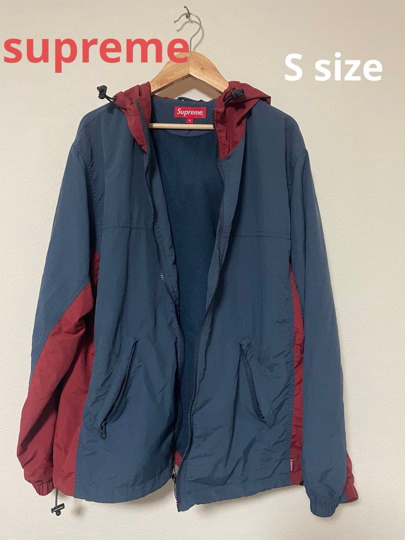 C*i様 Supreme フード付きナイロンジャケット S 青/赤 中古・古着通販】Supreme (シュプリーム) 2-Tone Zip Up Jacket / 2