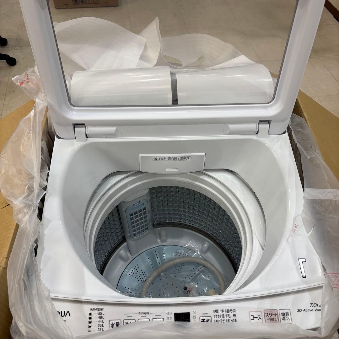 洗濯機 AQW-S7P 2023年製 新古品 メーカー再生品 分解洗浄済み - メルカリ
