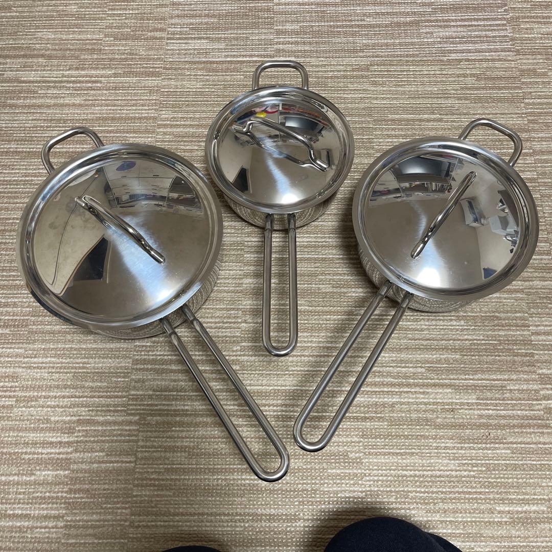 geo PRODUCT 蓋付き 片手鍋 ３点セット 14cm/16cm/18cm 片手鍋 - 宮崎製作所公式ウェブサイト