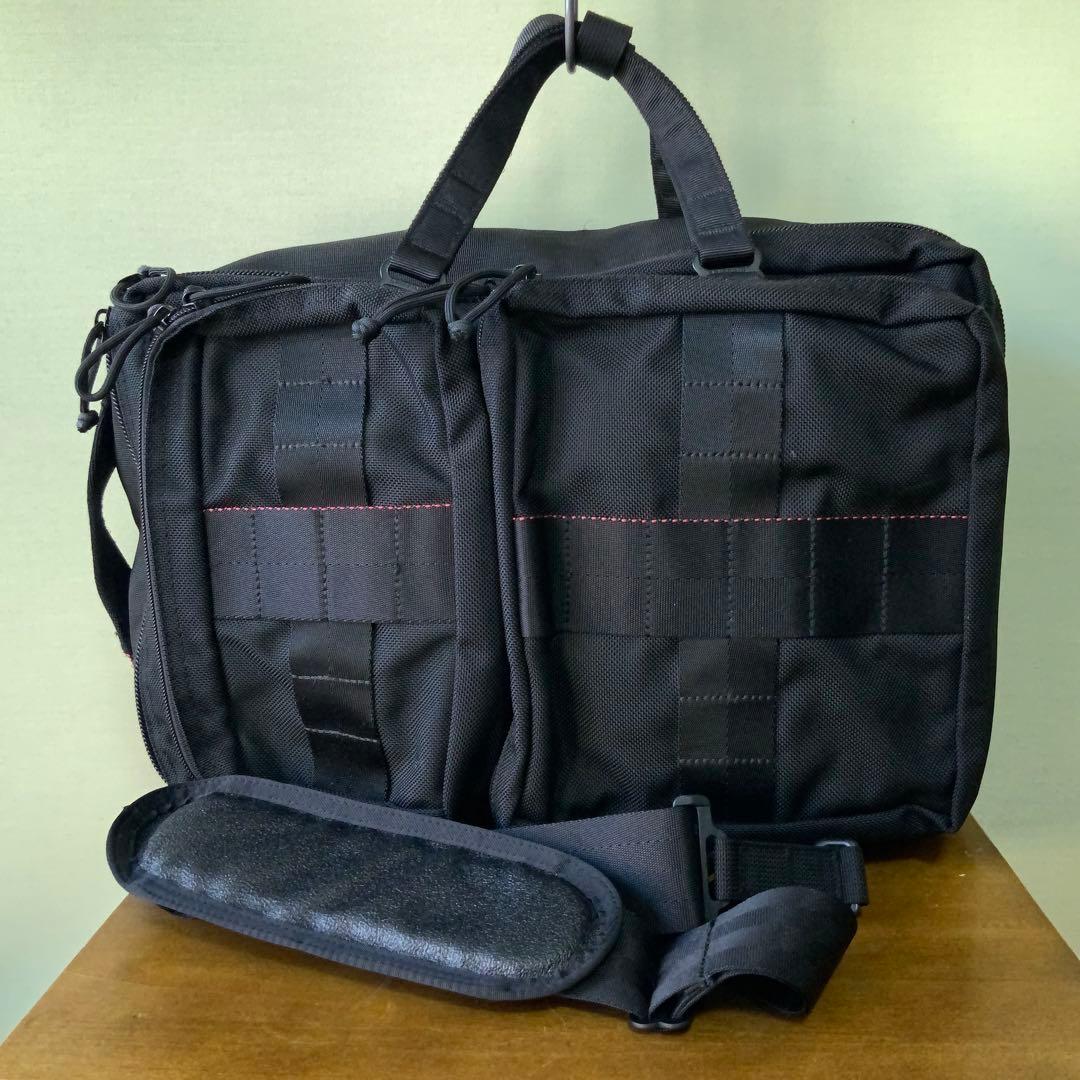 極美品 BEAMS PLUS別注 BRIEFING 3WAYバッグ 黒 米国製 BRIEFING（ブリーフィング） デイバック リュック BRIEFING / 別注