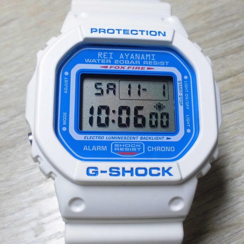 yyyカシオ ジーショック DW-5600VT ヱヴァンゲリヲン 綾波レイ G-shock Evangelion Ayanami Rei Model Wrist Watch ＆ Pin Casio DW