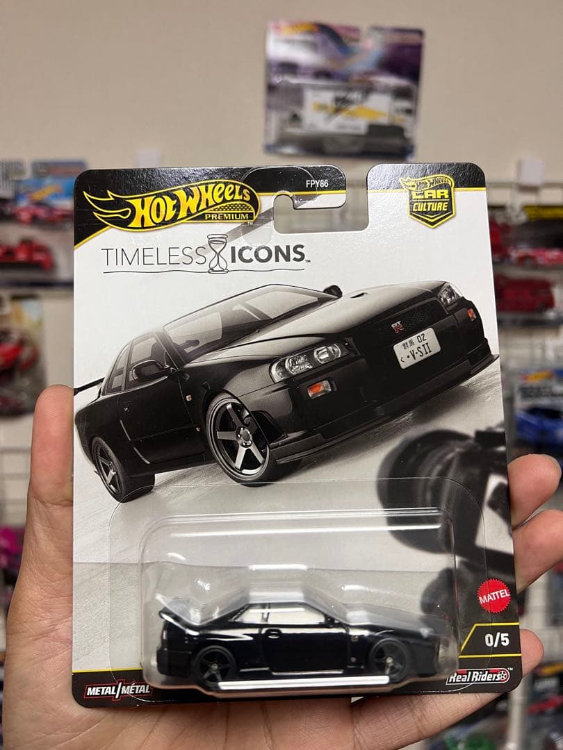 ホットウィール 　チェイス　スカイライン　GT-R V-SPECⅡ BNR34 NISSAN SKYLINE GT-R V-SPEC II (BNR34)のレビュー！レーシーで
