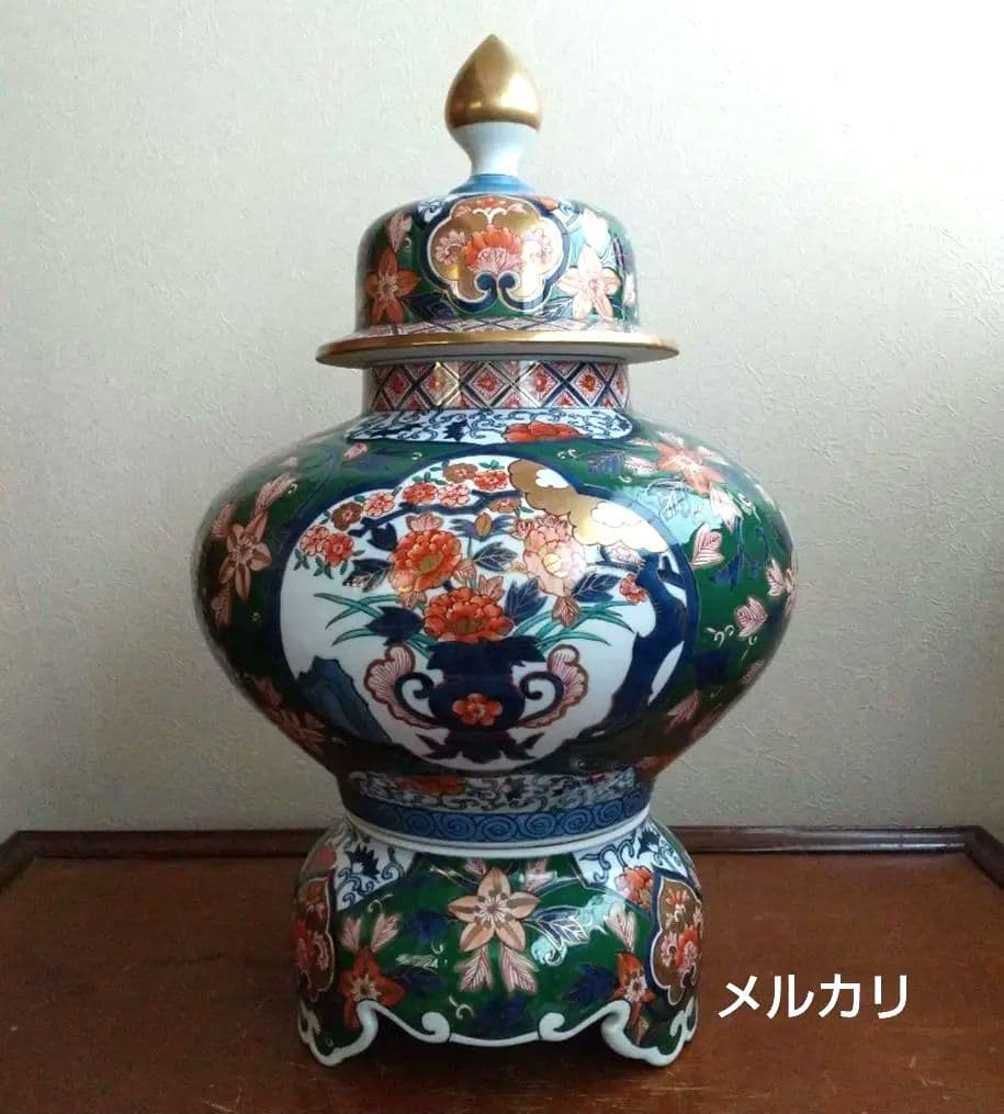 錦彩 壺 壷 藤井錦彩 ?? 飾り壷 在銘 大きい 錦彩 壺 壷 藤井錦彩 ?? 飾り壷 在銘 大きい 錦彩 壺 壷 藤井錦彩