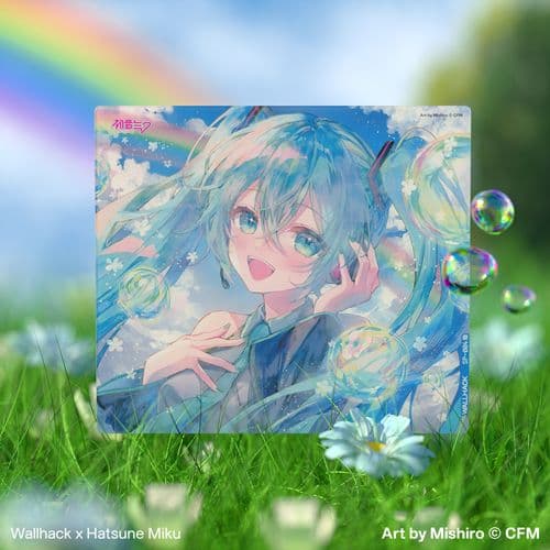 マウス・トラックボール Wallhack SP-004 Summer Miku SP-004: Summer Miku Bundle with PTFE Silent Skates & Pro Sleeve