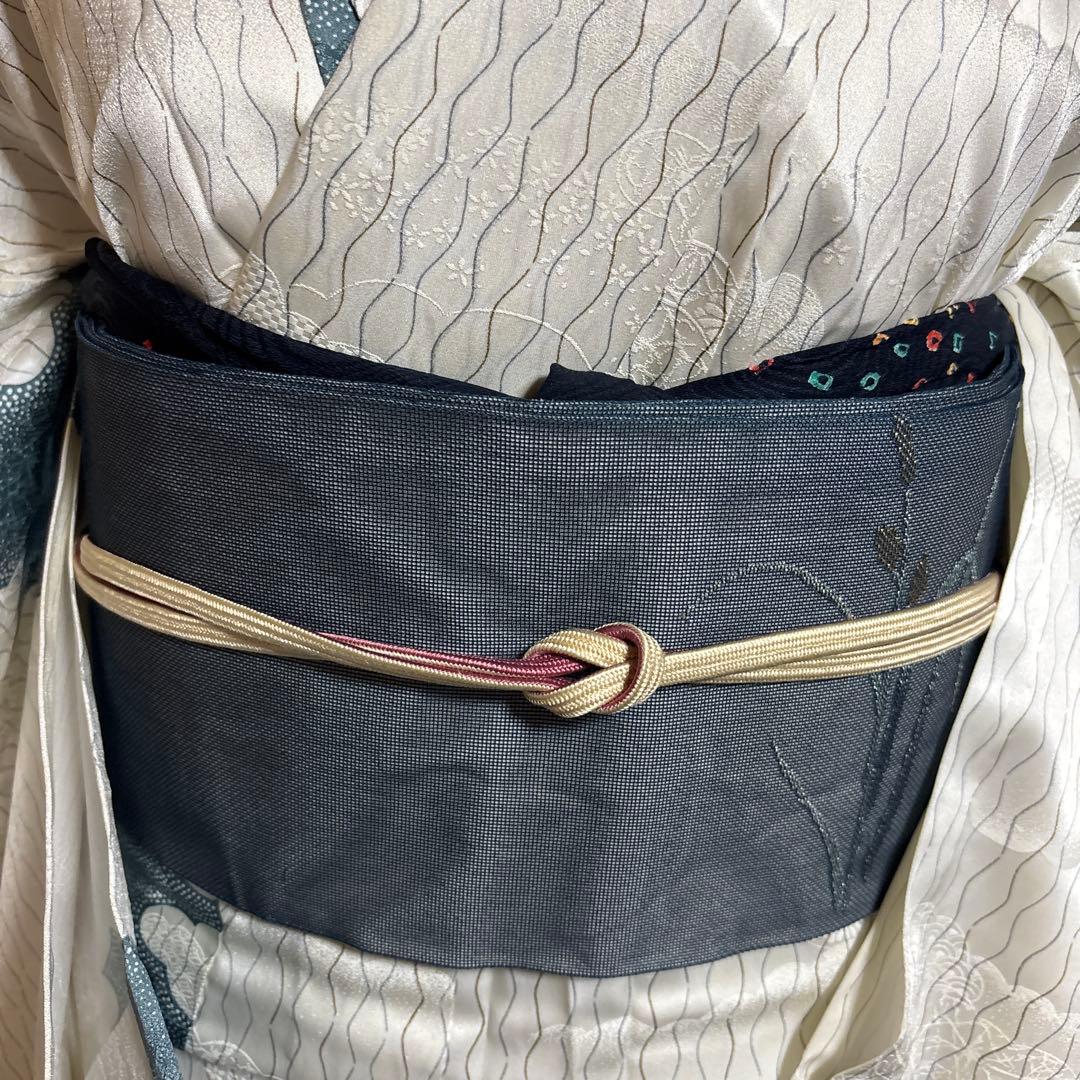 美品 化繊 単衣 江戸小紋 フルセット 4点 身丈168 裄69 - メルカリ