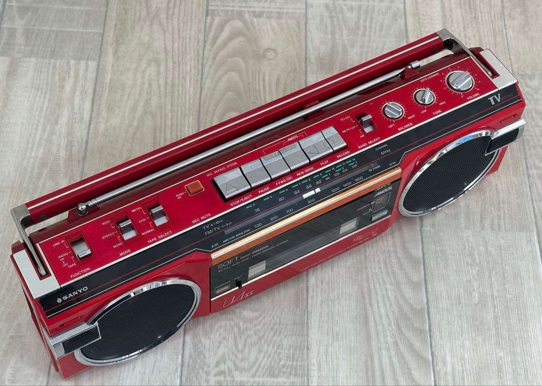 動作品】ラジカセ SANYO MR-U4SS 当時物ラジオFM/AM - メルカリ