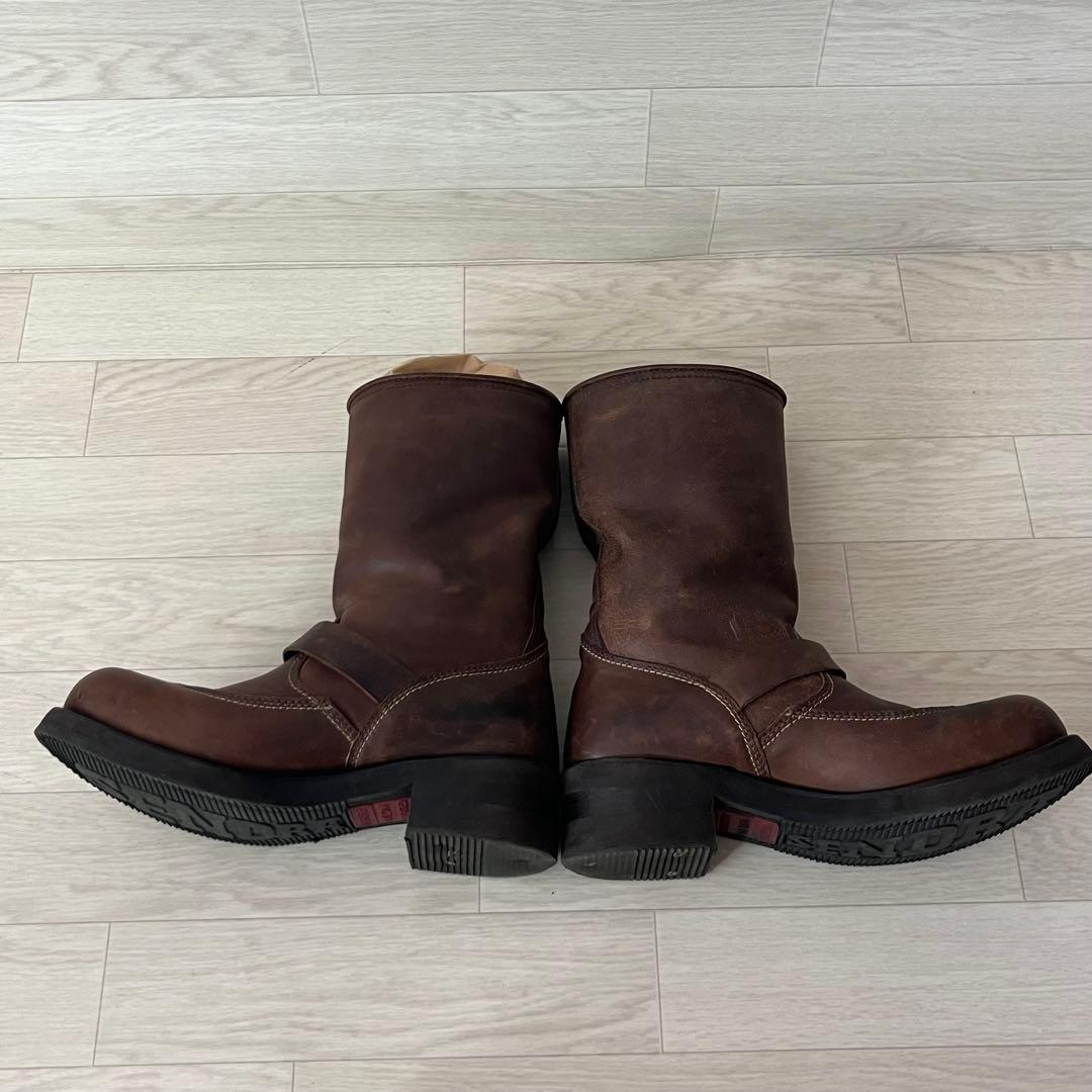 ベッカム愛用】センドラ Sendra エンジニアブーツ ロゴ刺繍 漢 EU40